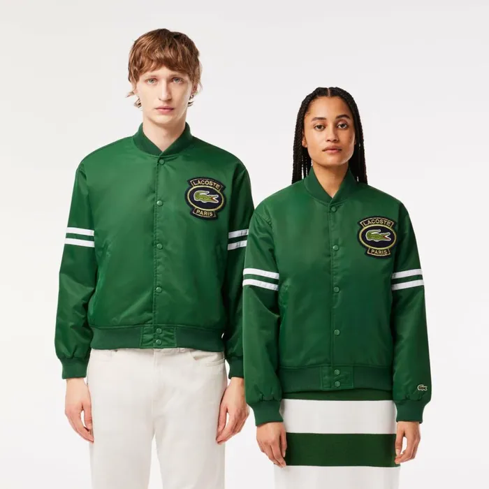 Jackets and Coats Men Lacoste Unisex Archive Badge Bomber Jacket Pine Green 132