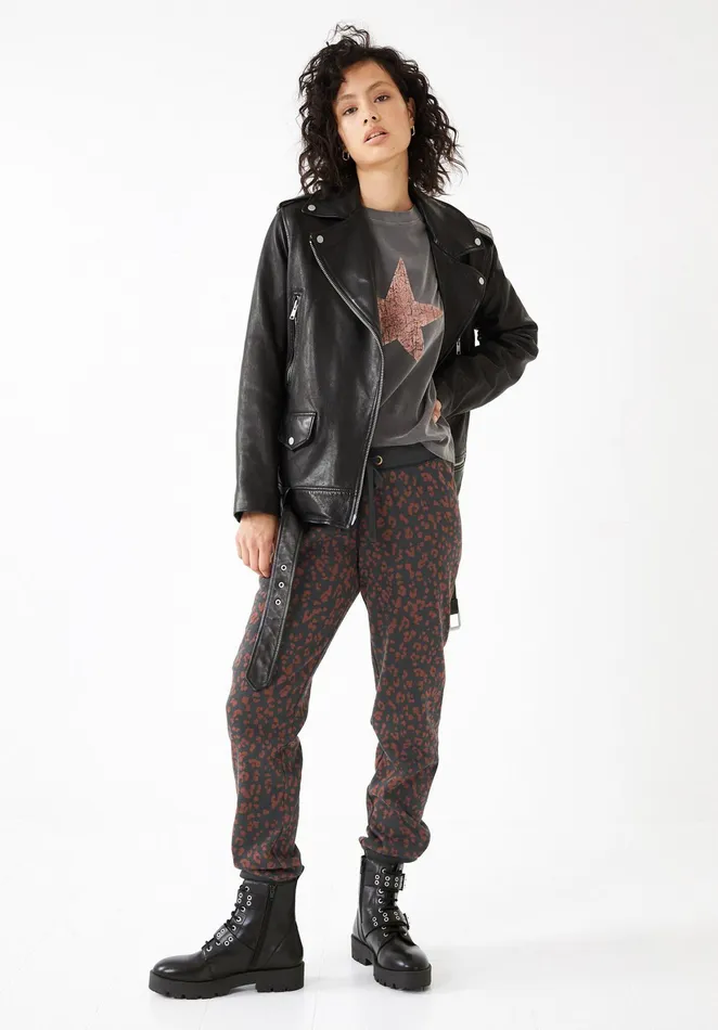 Jackets and Coats Women Hush Oversized Leather Jacket Black