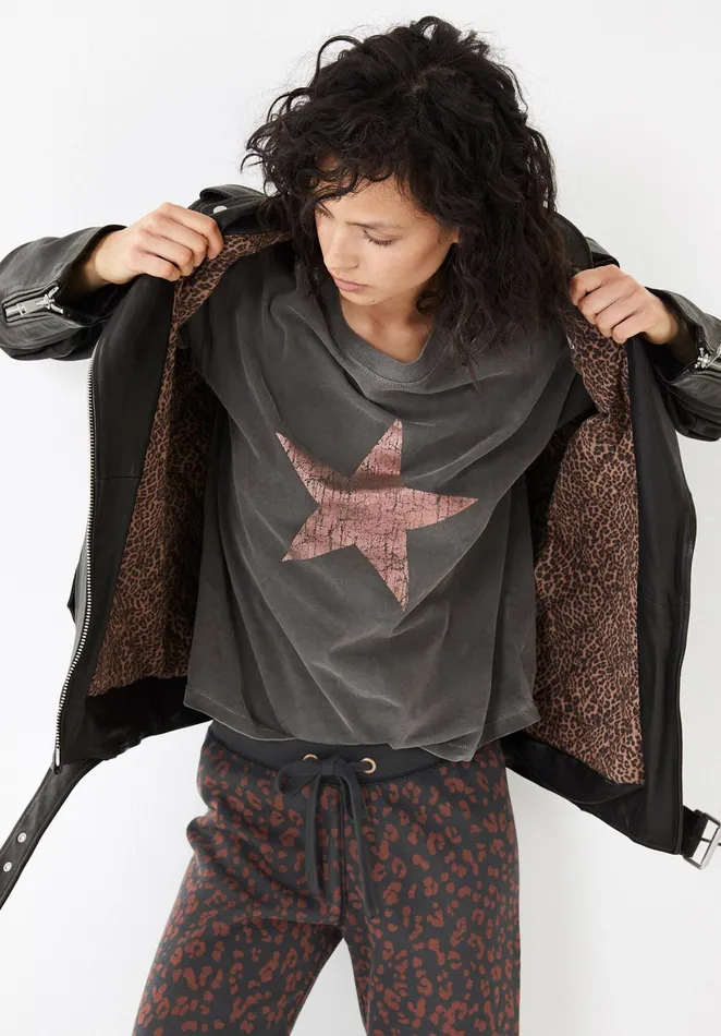 Jackets and Coats Women Hush Oversized Leather Jacket Black