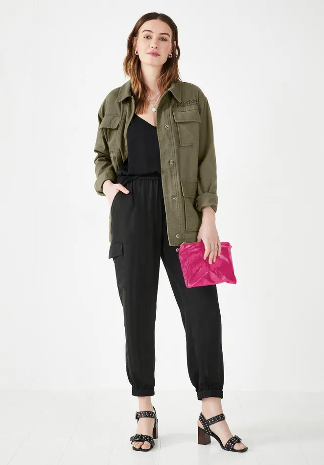 Jackets and Coats Women Hush Reid Cargo Jacket Khaki