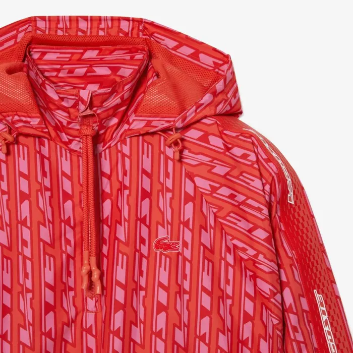 Jackets and Coats Women Lacoste Womens Oversized Track Jacket Orange Red Pink Zi1
