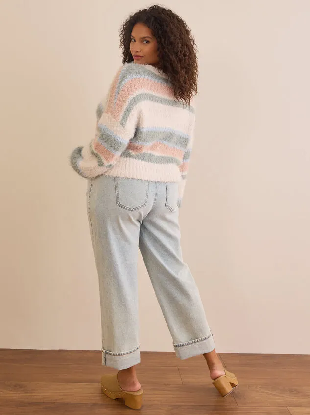 Janelle Striped Sweater Ivorycombo Women Altar039d State Sweaters Cardigans Janelle Striped Sweater Ivorycombo Women Altar039d State Sweaters Cardigans