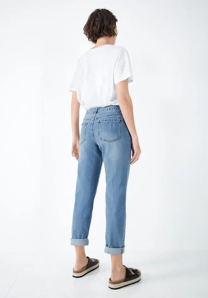 Jeans Women Hush Boyfriend Jeans Mid Authentic Blue
