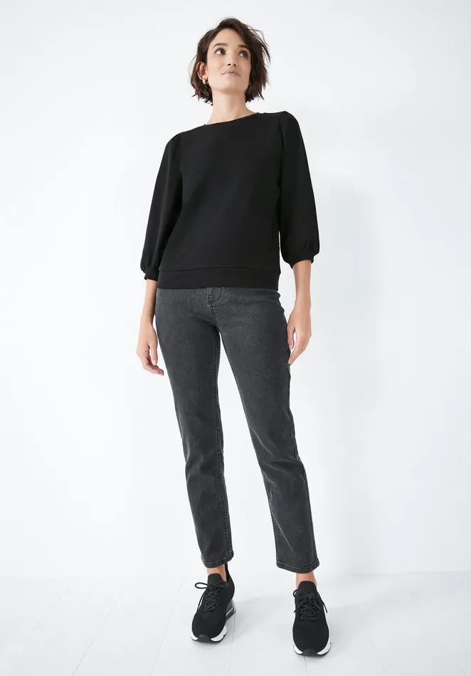 Jeans Women Hush Lenny Straight Leg Jeans Washed Black