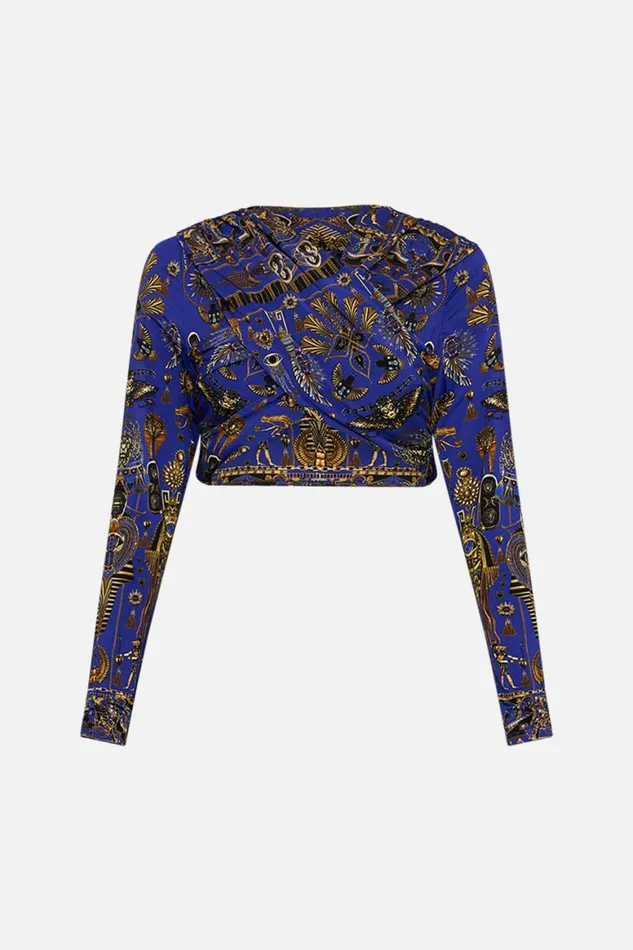 JERSEY DRAPE HOOD TOP MY FAIR PHARAOH My Fair Pharaoh Womens Camilla Long Sleeve Tops