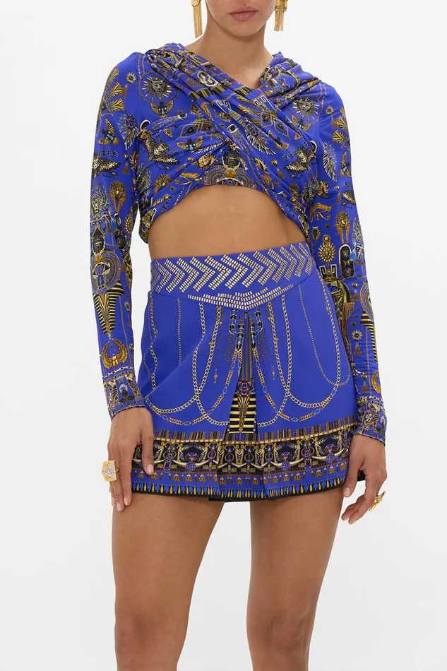 JERSEY DRAPE HOOD TOP MY FAIR PHARAOH My Fair Pharaoh Womens Camilla Long Sleeve Tops