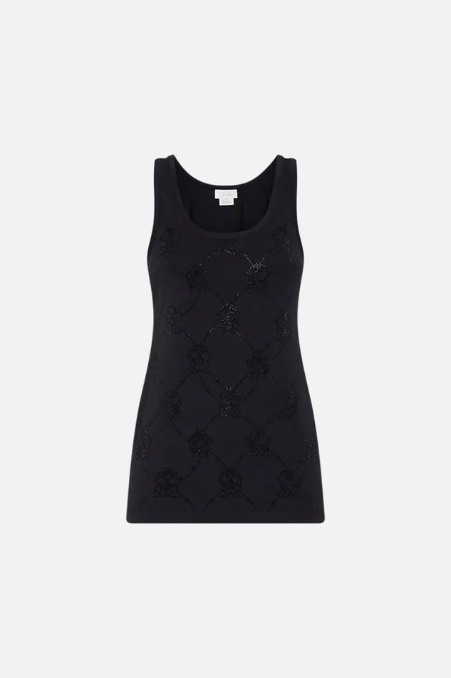 JERSEY SCOOP NECK TANK TOP AMSTERGLAM Amsterglam Womens Camilla Cami Tops