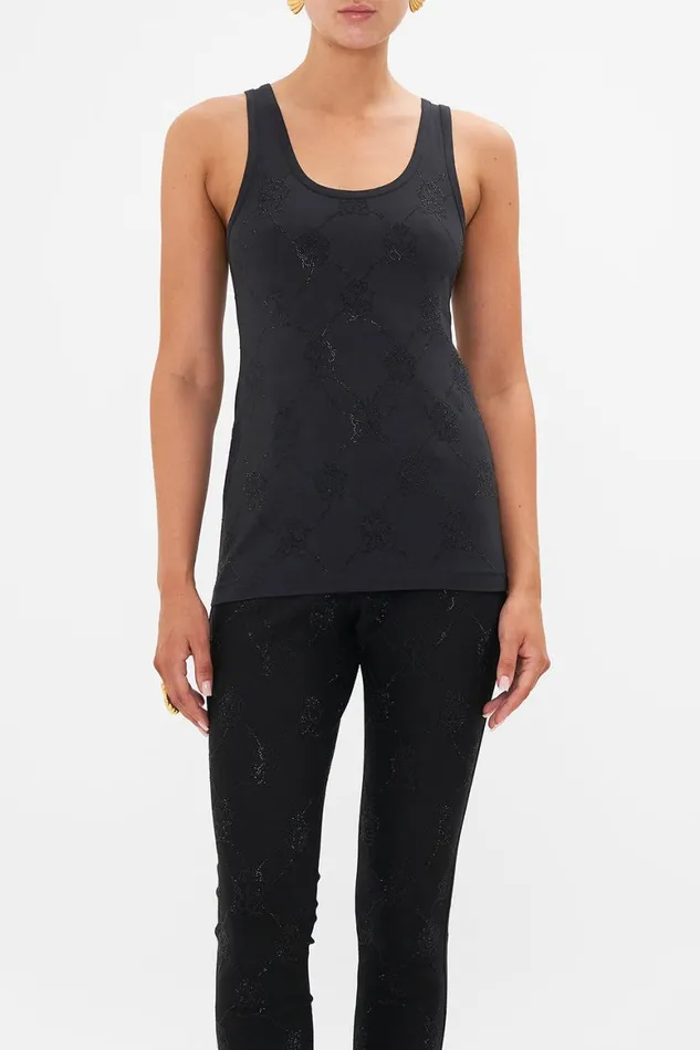 JERSEY SCOOP NECK TANK TOP AMSTERGLAM Amsterglam Womens Camilla Cami Tops