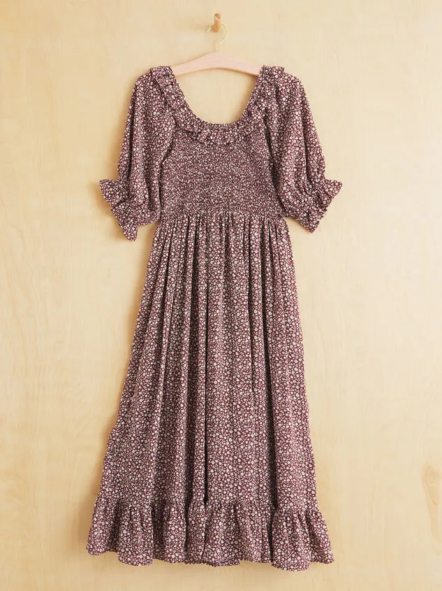 Jessa Floral Ruffle Neck Mama Dress Brown Women Altar039d State Mama Jessa Floral Ruffle Neck Mama Dress Brown Women Altar039d State Mama