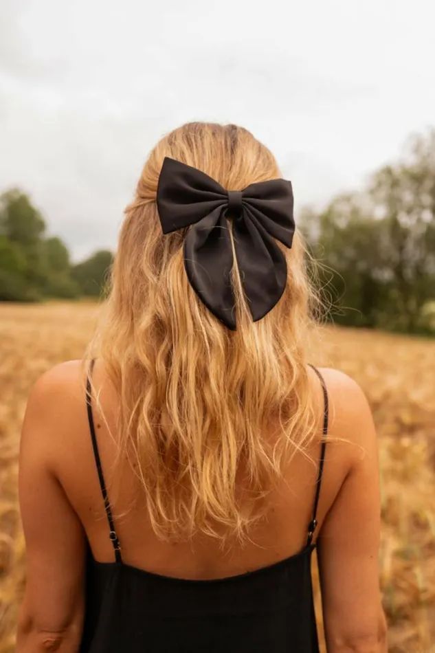 Jewelry and Accessories Hair Clips Easy Clothes Black Falla Bow Black