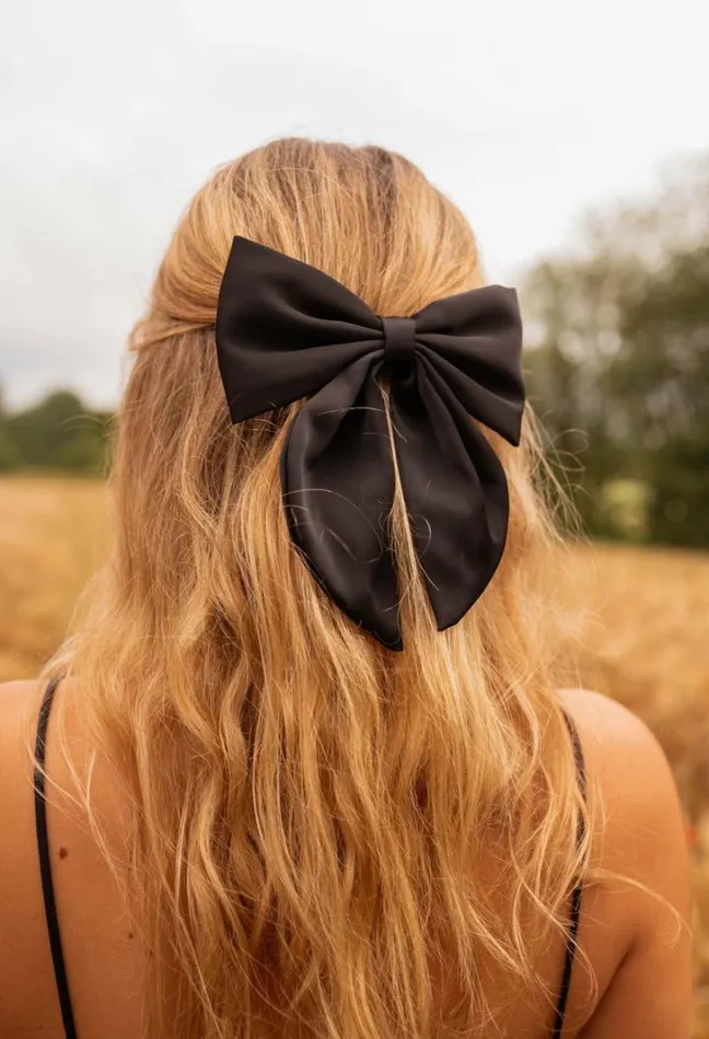 Jewelry and Accessories Hair Clips Easy Clothes Black Falla Bow Black Jewelry and Accessories Hair Clips Easy Clothes Black Falla Bow Black
