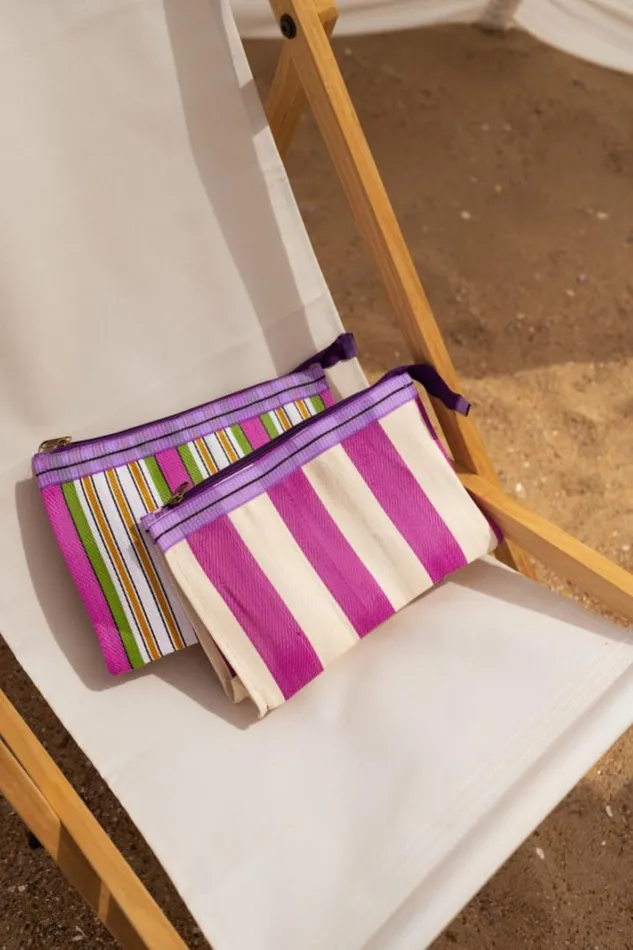 Jewelry and Accessories Handbags Easy Clothes Pink Striped Taylor Pouch