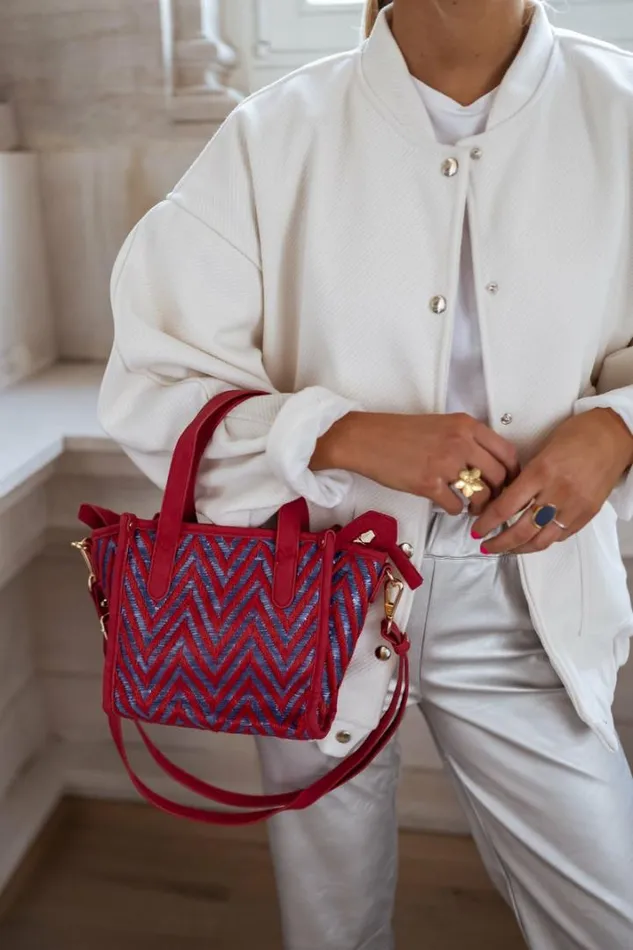 Jewelry and Accessories Handbags Easy Clothes Red And Blue Alfy Bag