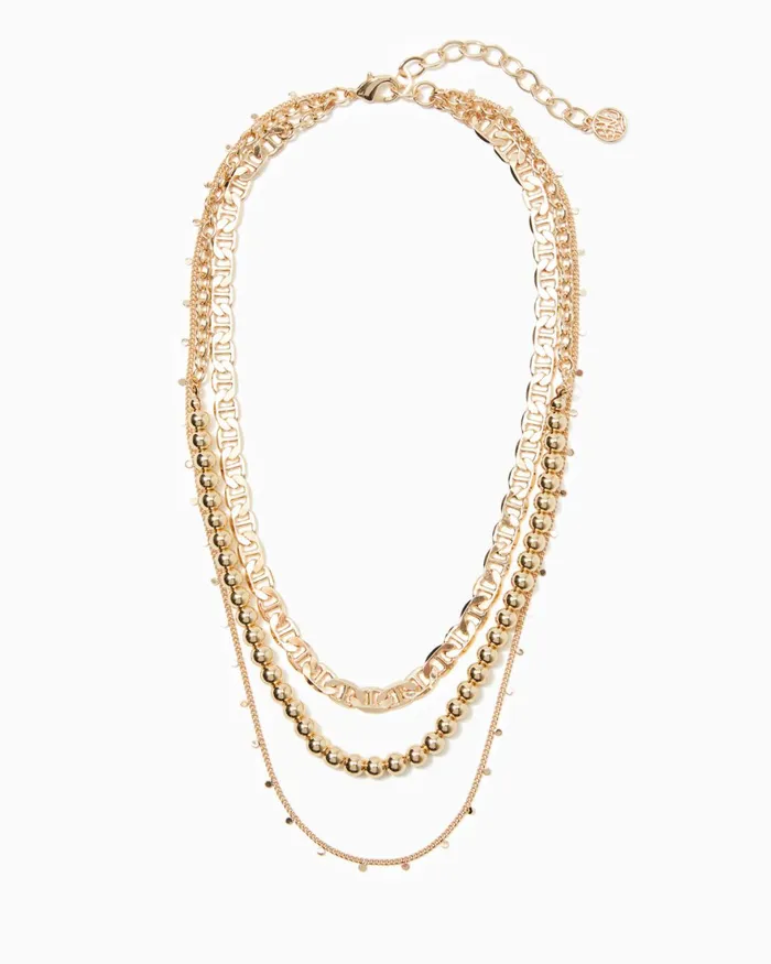 Jewelry Women Lilly Pulitzer Enchanted Oasis Necklace Gold Metallic Jewelry Women Lilly Pulitzer Enchanted Oasis Necklace Gold Metallic