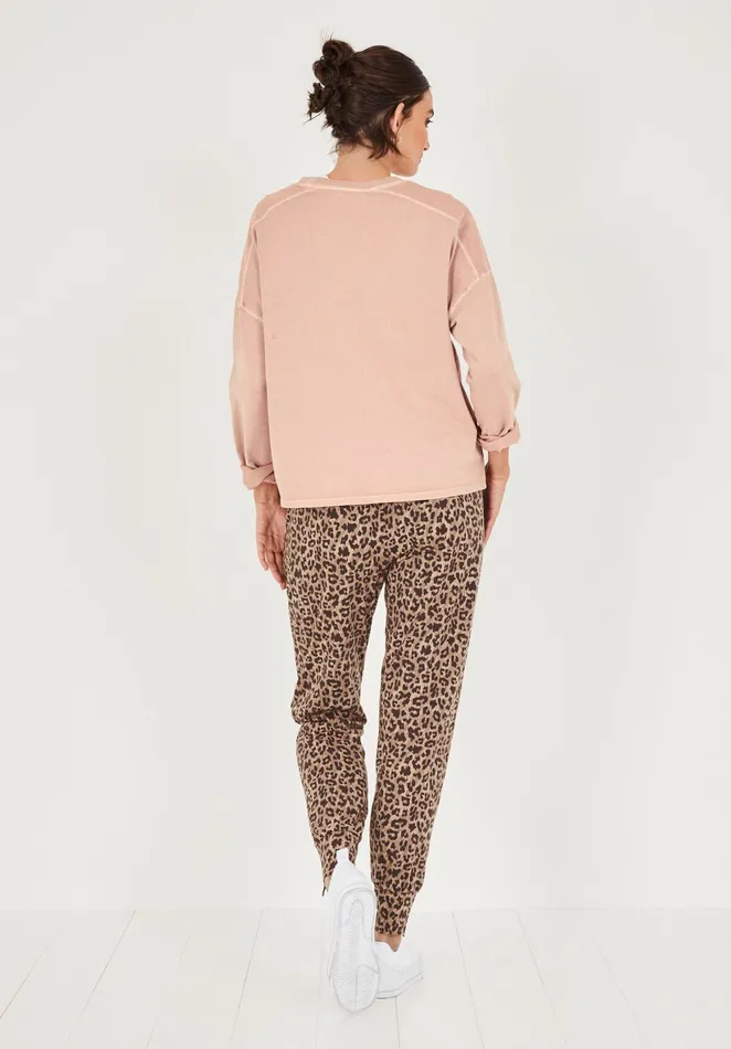 Joggers and Leggings Women Hush Amie Printed Jersey Joggers Leopard Print