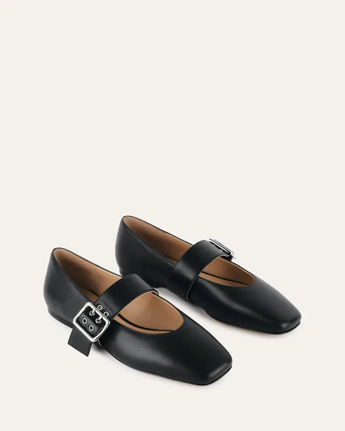 jomercer BALLET Women Sarah casual flats black leather jomercer BALLET Women Sarah casual flats black leather