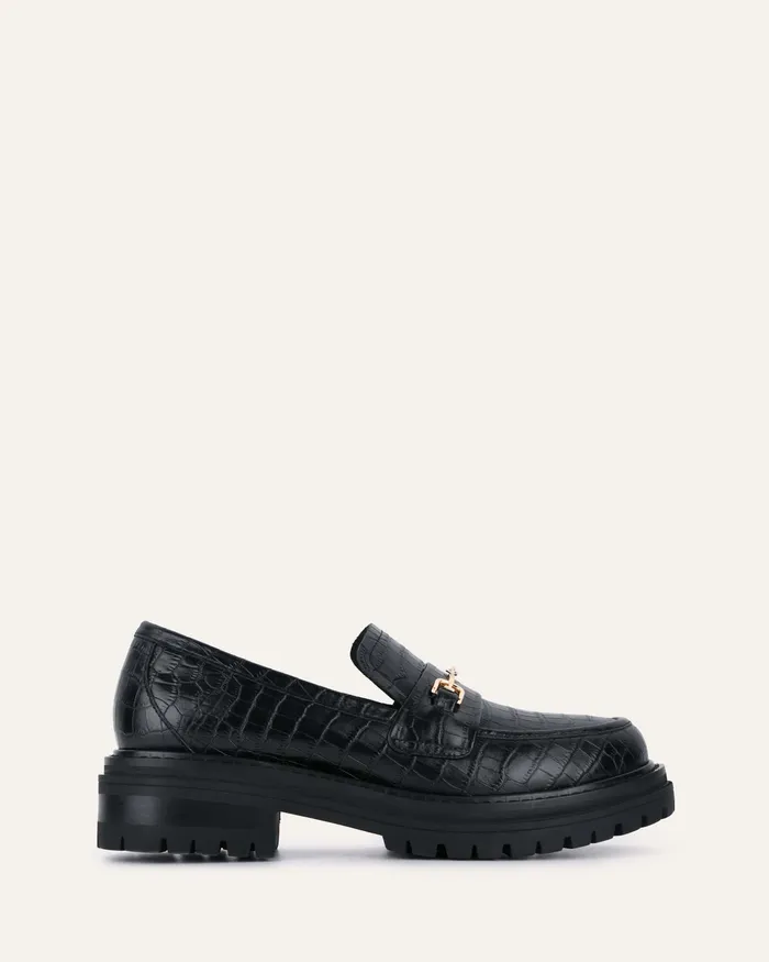 jomercer LACE UP and LOAFERS Women Brixton loafers black croc