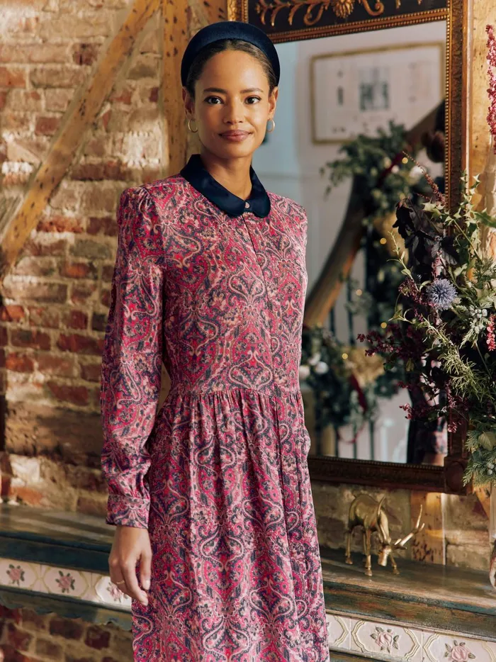 Joules Dresses Women Navy Blue Printed Shirt Dress