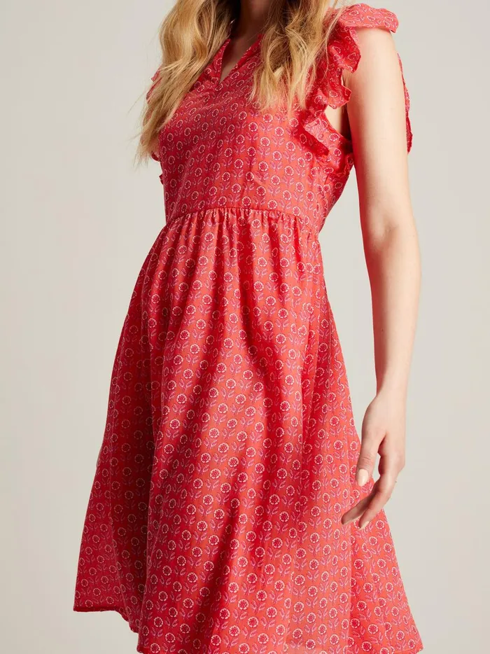 Joules Dresses Women Pink Faith Frill Short Dress