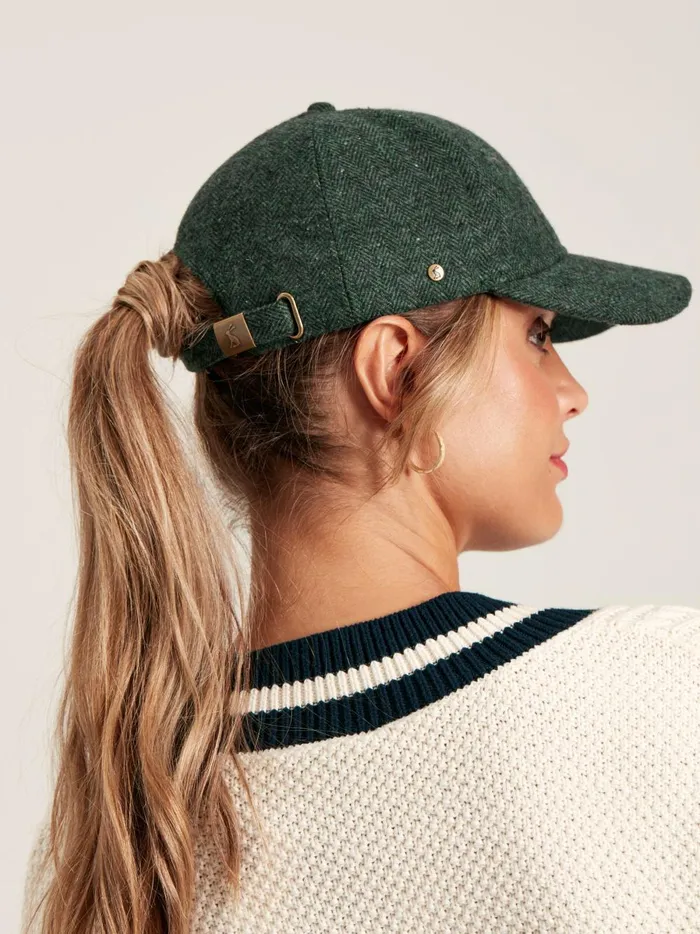 Joules Hats Women Green Tweed Baseball Cap