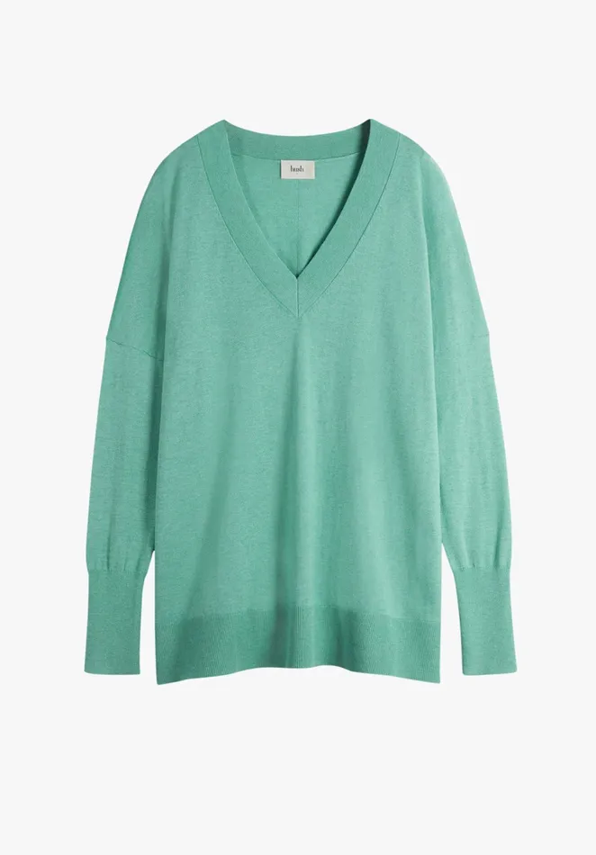 Jumpers and Cardigans Women Hush Bonnie VNeck Relaxed Jumper Soft Sage Green