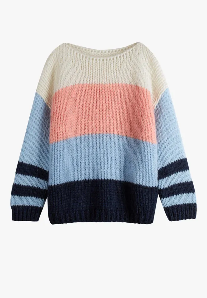 Jumpers and Cardigans Women Hush Hayle Colourblock Jumper Blueecru Multi