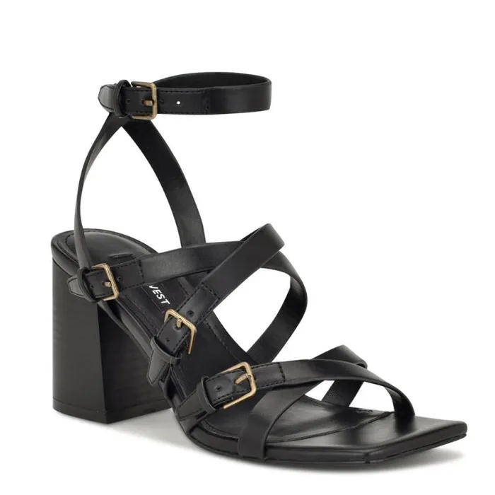 Karrly Ankle Strap Heeled Sandals Black Women Nine West Heels Karrly Ankle Strap Heeled Sandals Black Women Nine West Heels