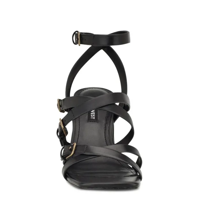 Karrly Ankle Strap Heeled Sandals Black Women Nine West Heels Karrly Ankle Strap Heeled Sandals Black Women Nine West Heels
