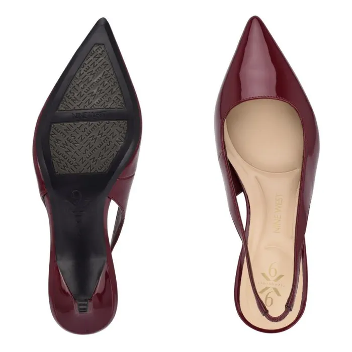 Kately 92159 Slingback Pumps Plum Patent Women Nine West Heels Kately 92159 Slingback Pumps Plum Patent Women Nine West Heels