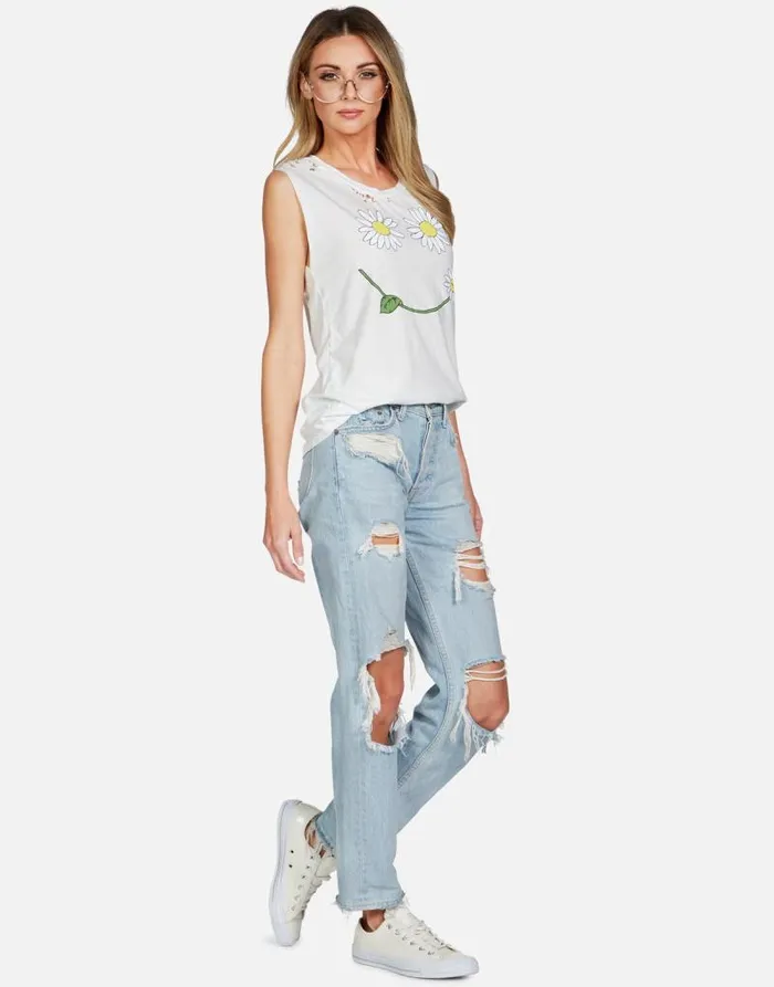 Kel Daisy Happyface Milk Women Lauren Moshi Tanks
