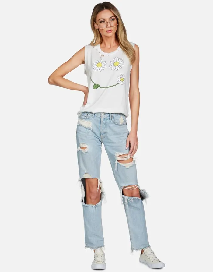 Kel Daisy Happyface Milk Women Lauren Moshi Tanks