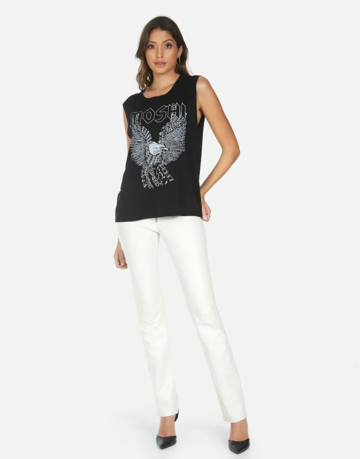 Kel Moshi Eagle Black Women Lauren Moshi Tanks
