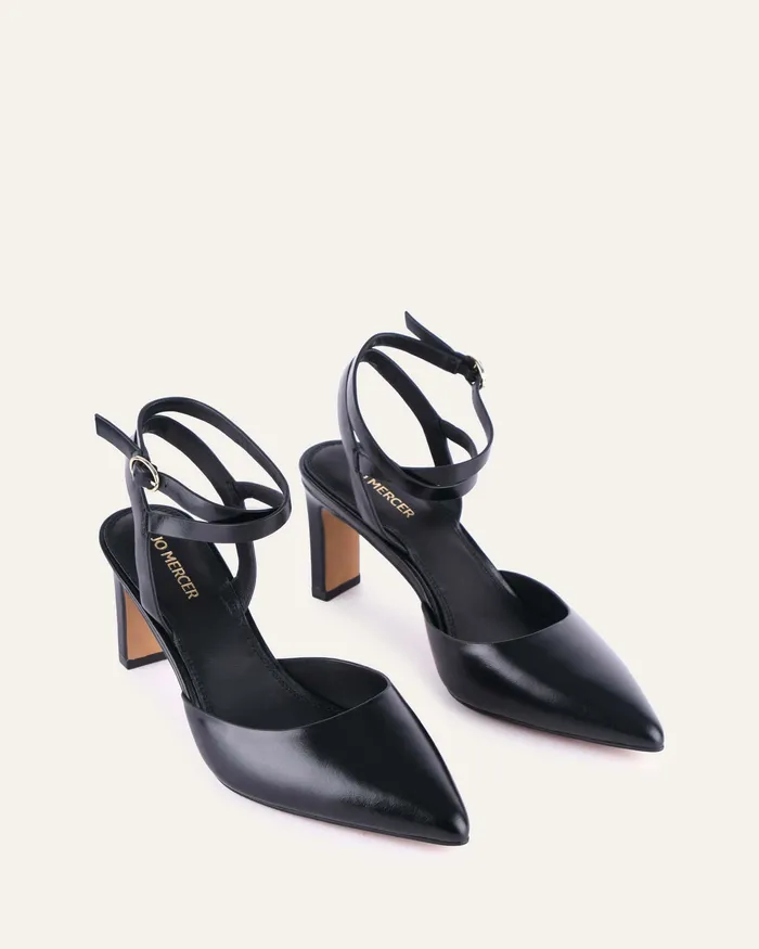 Khloe mid heels black leather Women MID HEELS jomercer Khloe mid heels black leather Women MID HEELS jomercer