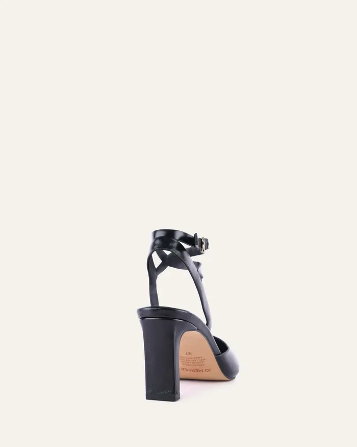 Khloe mid heels black leather Women MID HEELS jomercer Khloe mid heels black leather Women MID HEELS jomercer