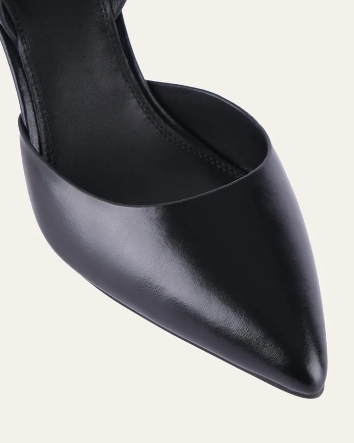 Khloe mid heels black leather Women MID HEELS jomercer Khloe mid heels black leather Women MID HEELS jomercer