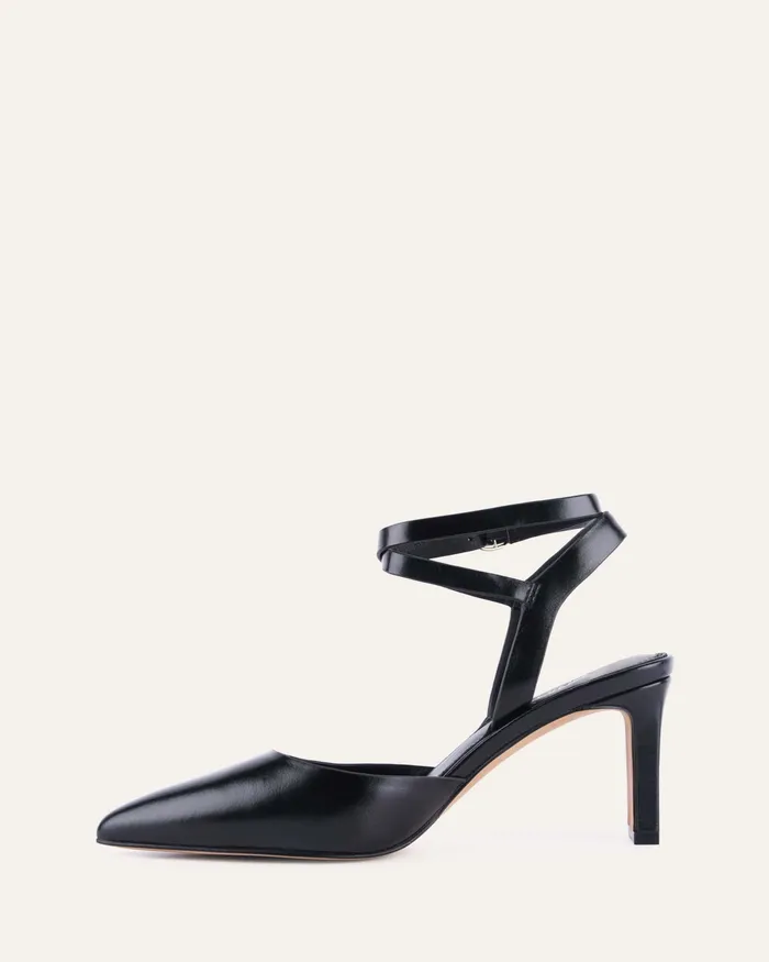 Khloe mid heels black leather Women MID HEELS jomercer Khloe mid heels black leather Women MID HEELS jomercer