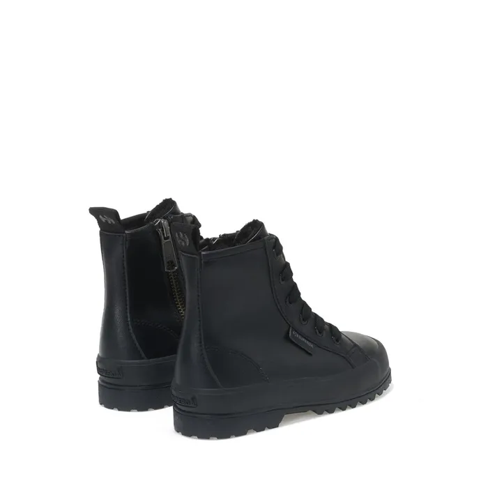 Kids Ankle Boots Kid Unisex 2643 KIDS ALPINA VEGAN MATERIAL Zip TOTAL BLACK Superga Ankle Boots