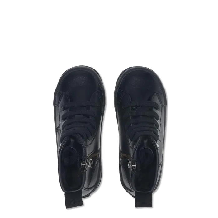 Kids Ankle Boots Kid Unisex 2643 KIDS ALPINA VEGAN MATERIAL Zip TOTAL BLACK Superga Ankle Boots