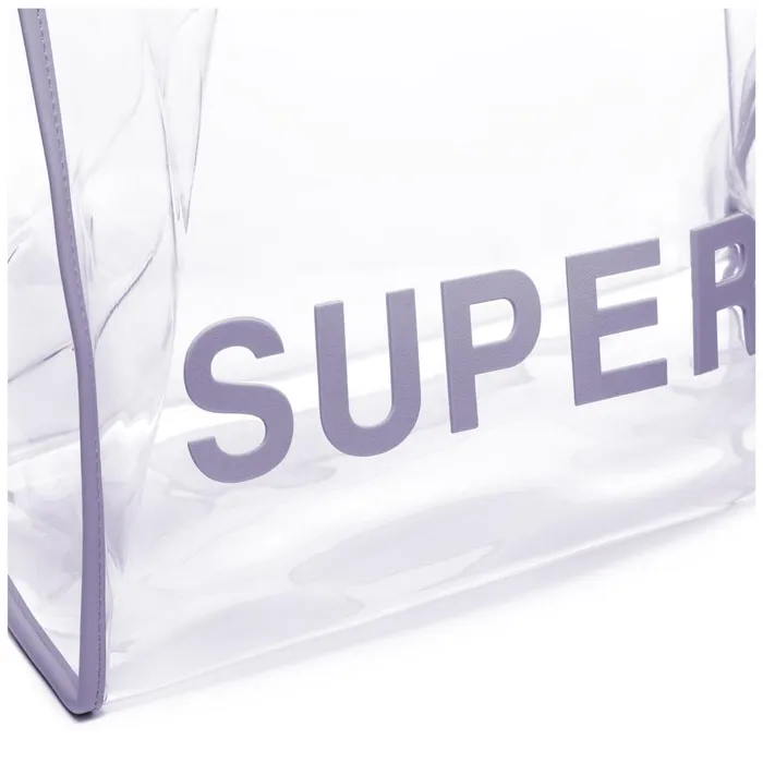 Kids Bags Woman TRANSPARENT SHOPPING BAG Shopping Bag GREY LILLA Superga Bags And Backpacks