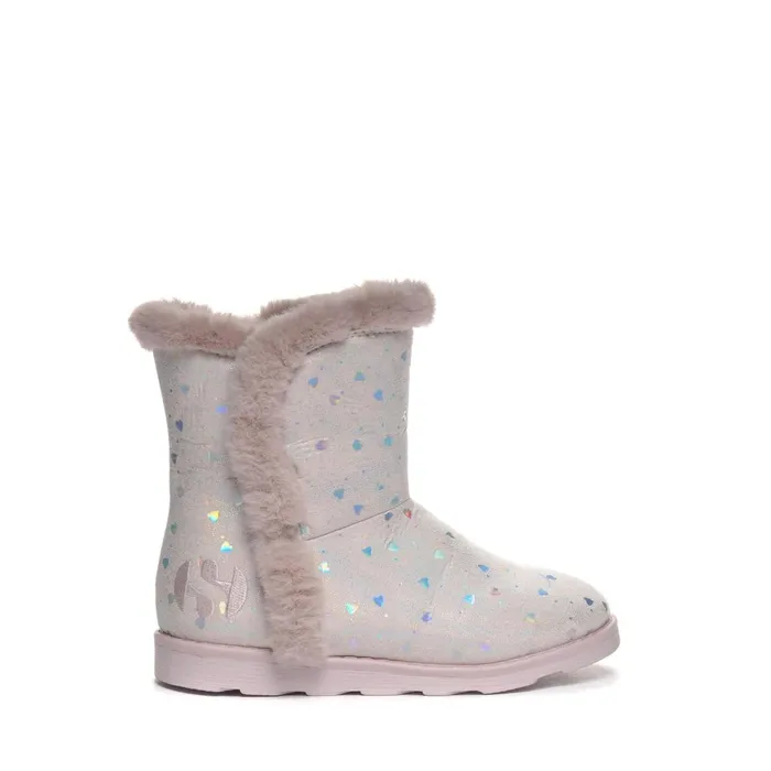 Kids Boots Girl 4033 SHADED HEARTS Boot VIOLET HUSHEDSILVER Superga Ankle Boots