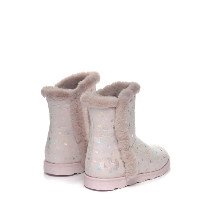 Kids Boots Girl 4033 SHADED HEARTS Boot VIOLET HUSHEDSILVER Superga Ankle Boots