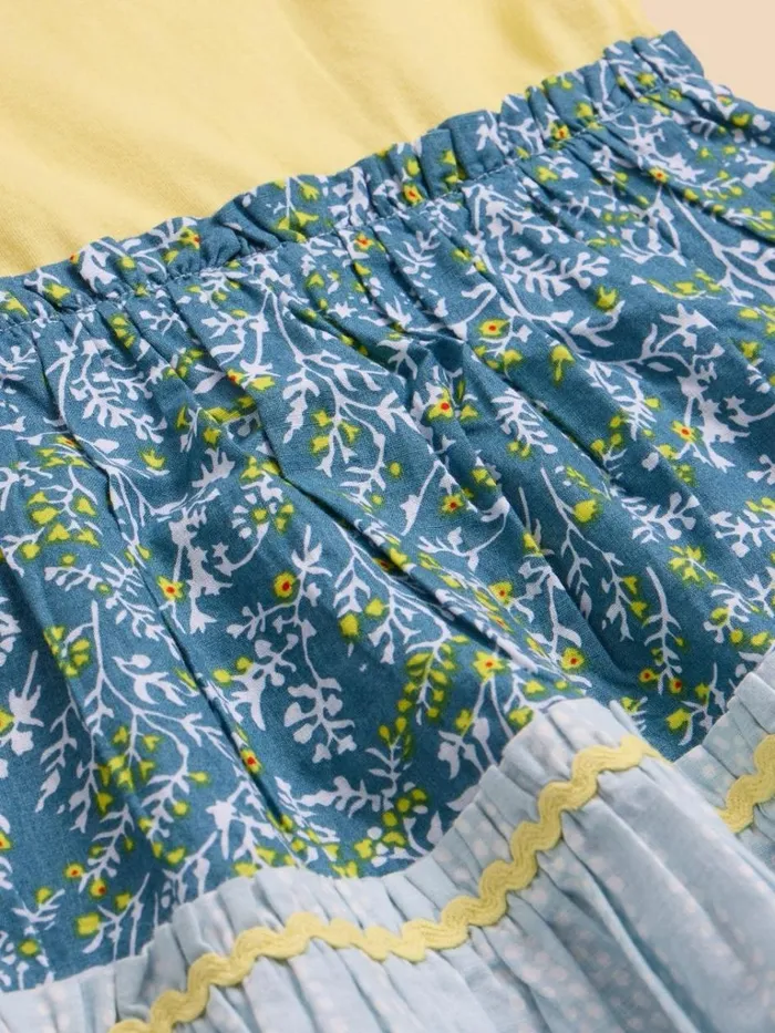 Kids DRESSES and SKIRTS White Stuff Printed Tiered Frill Dress Yellow Multi