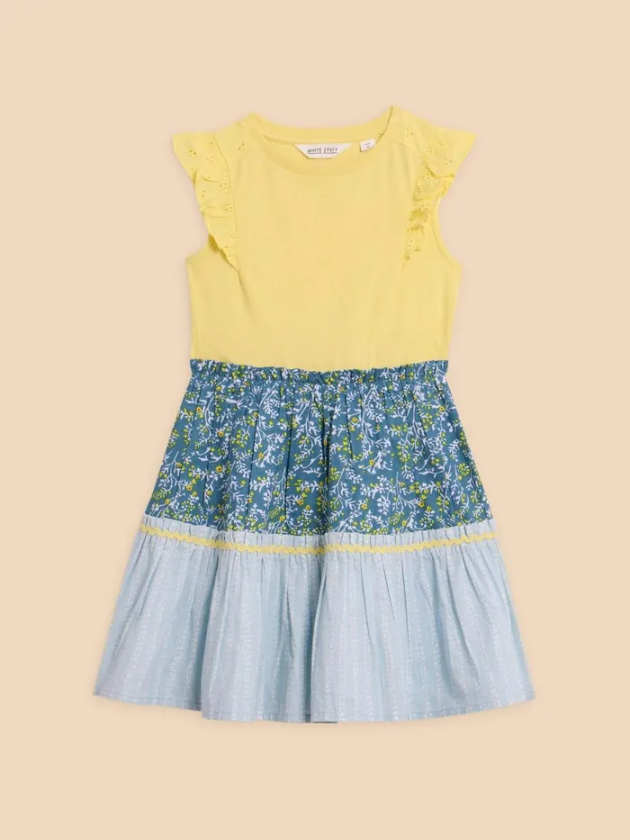 Kids DRESSES and SKIRTS White Stuff Printed Tiered Frill Dress Yellow Multi Kids DRESSES and SKIRTS White Stuff Printed Tiered Frill Dress Yellow Multi