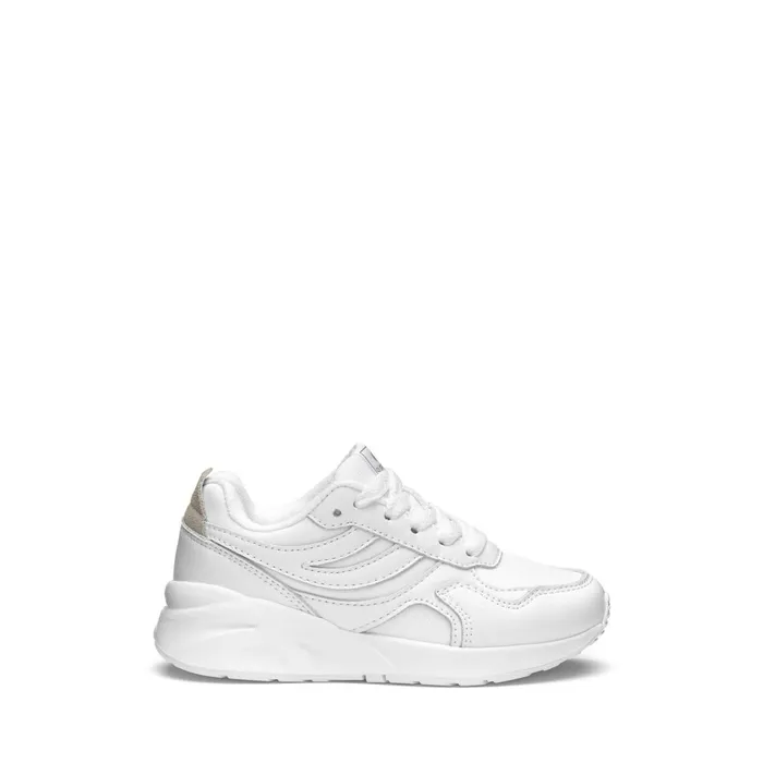 Kids Sneakers Kid Unisex 4073 KIDS TRAINING NAPPA LEATHER Low Cut TOTAL WHITE Superga Low Cut