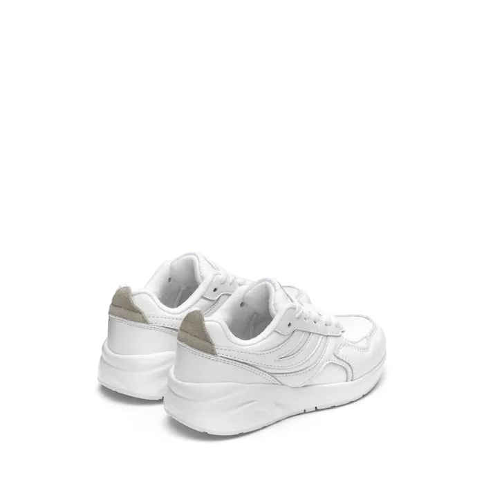 Kids Sneakers Kid Unisex 4073 KIDS TRAINING NAPPA LEATHER Low Cut TOTAL WHITE Superga Low Cut