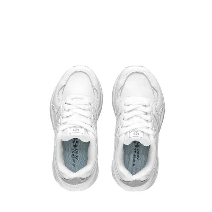 Kids Sneakers Kid Unisex 4073 KIDS TRAINING NAPPA LEATHER Low Cut TOTAL WHITE Superga Low Cut