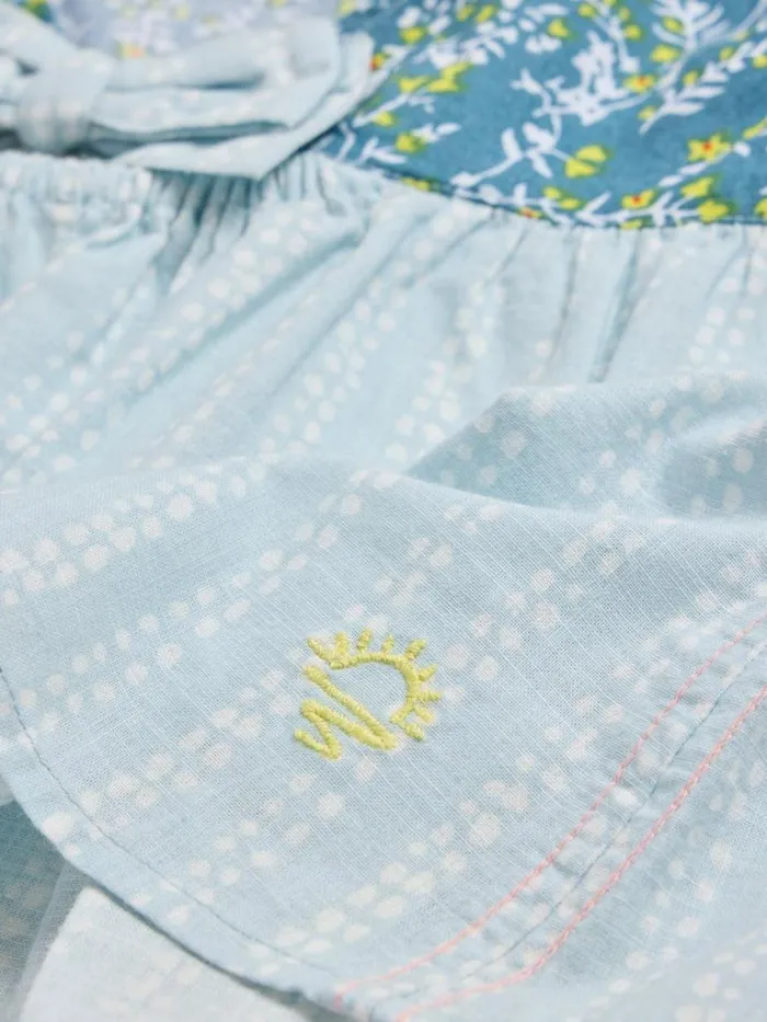 Kids TOPS White Stuff Printed Swing Top Blue Multi