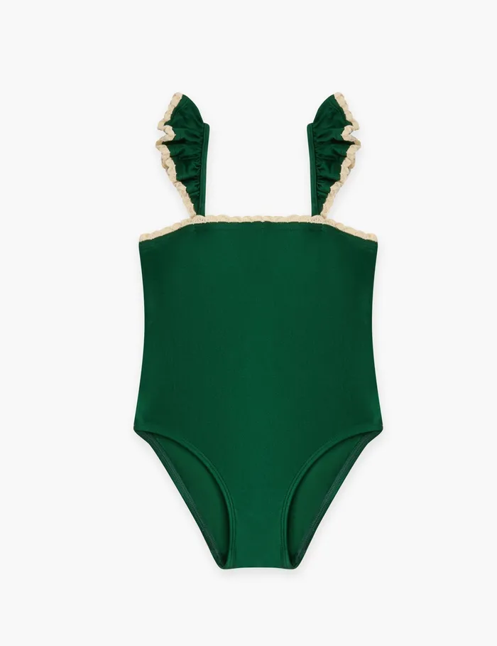 Kids Zimmermann Clothing Wylie Trim Frill 1pc Emerald