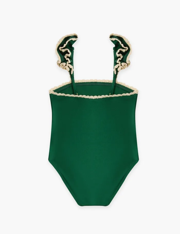 Kids Zimmermann Clothing Wylie Trim Frill 1pc Emerald