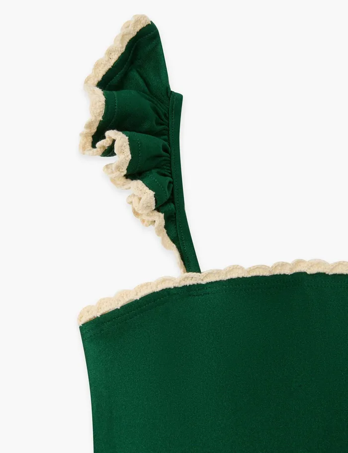 Kids Zimmermann Clothing Wylie Trim Frill 1pc Emerald